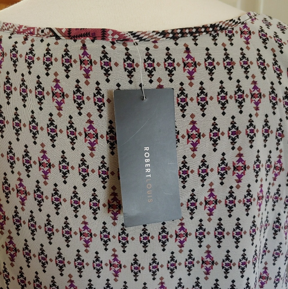 Robert Louis Pattern Print Maxi Dress Medium - Picture 7 of 8